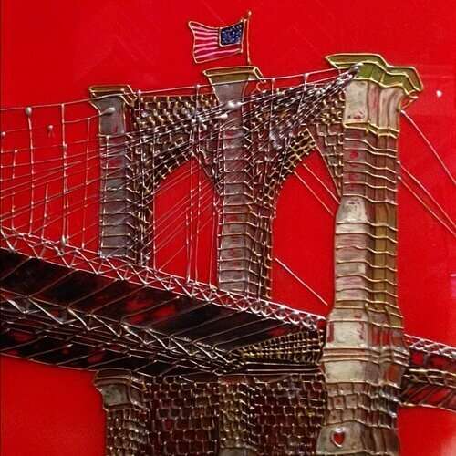 RED BROOKLYN BRIDGE