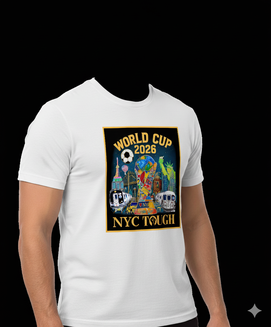 NYC Tough World Cup 2026 Skyline Trophy T-Shirt - Image 3