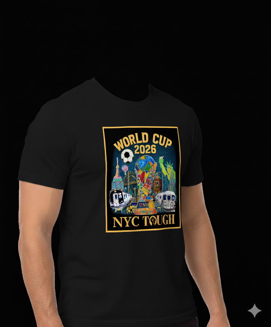 NYC Tough World Cup 2026 Skyline Trophy T-Shirt - Image 4
