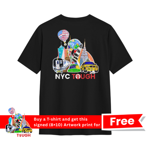 NYC Tough Skyline & Subway World Cup Art T-Shirt
