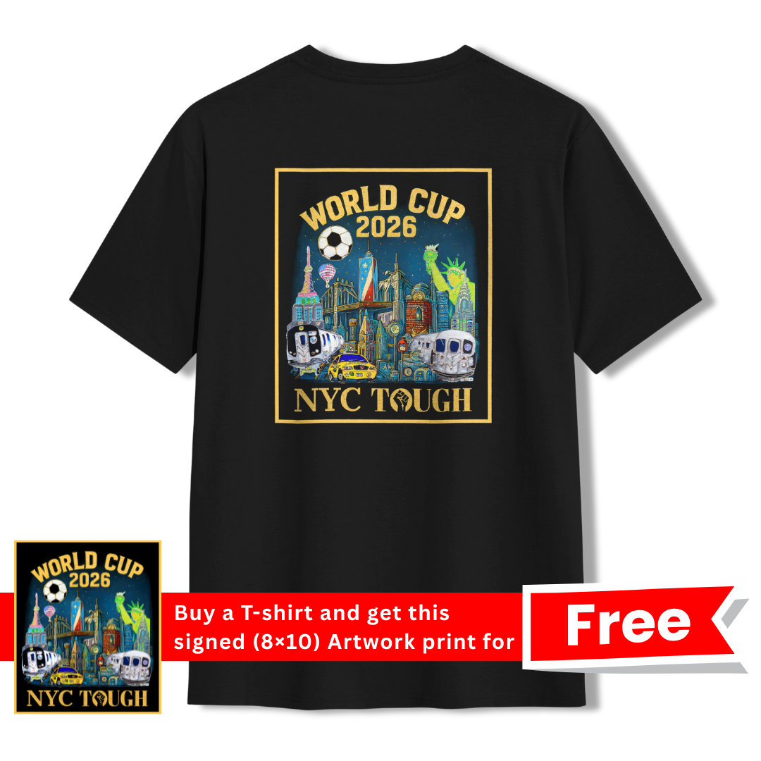 NYC Tough World Cup 2026 Skyline Trophy T-Shirt