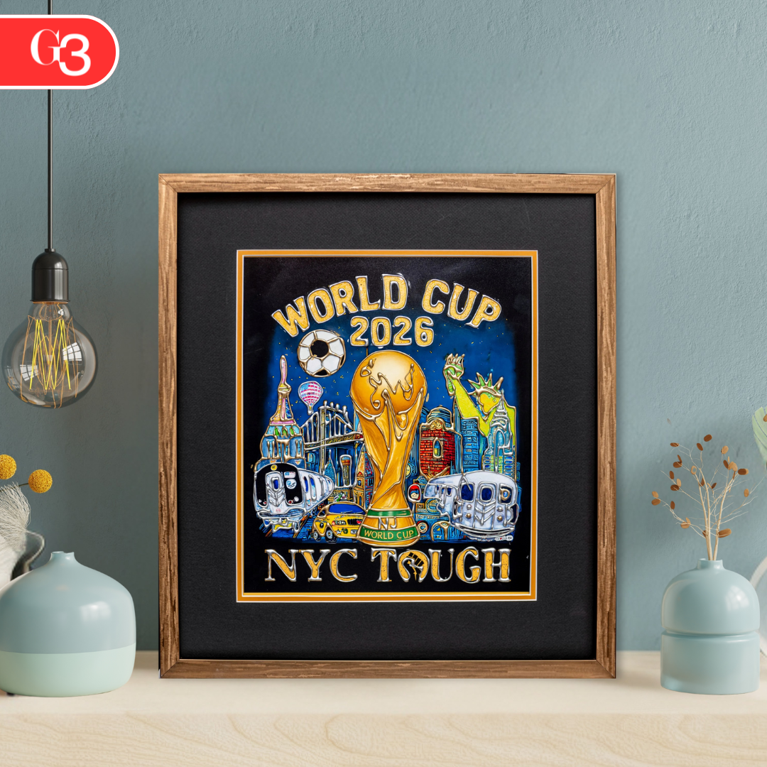 World Cup 2026 – NYC Tough, Yellow Border with Taxi & Subway New