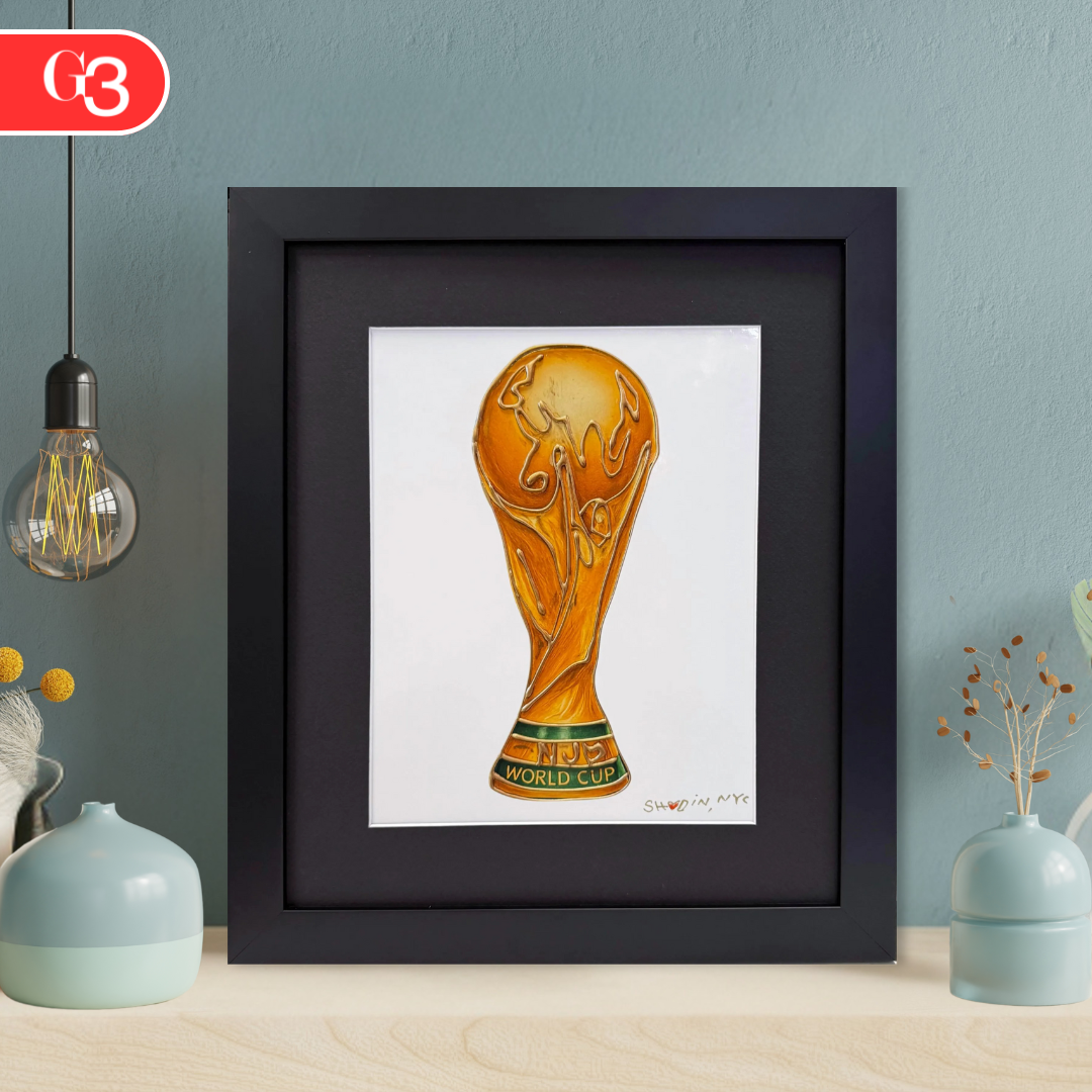 World Cup Trophy Golden New